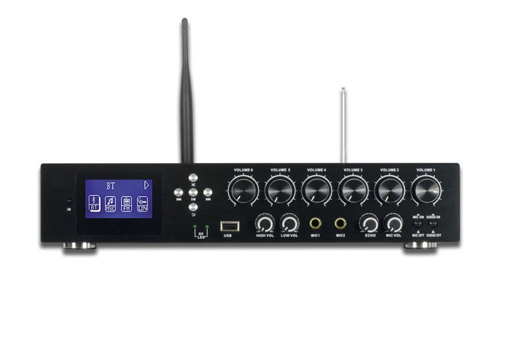 آمپلیفایر رومیزی شش کانال SOS JX600 از روبرو