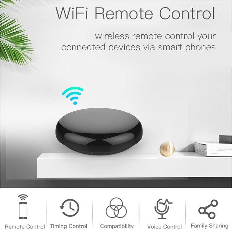 سنسور کنترل IR ﻫﻮﺷﻤﻨﺪ پرتابل وای فای MOES مدل: UFO-R6-MS