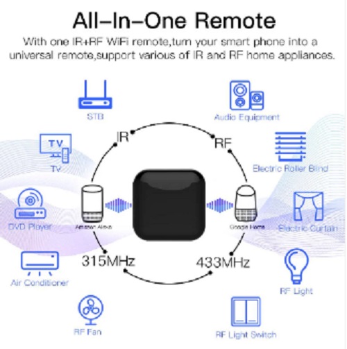 ریموت کنترل IR + RF433 + RF315 هوشمند WIFI برند Moes