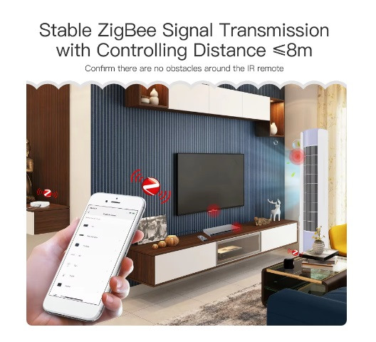 رﯾﻤﻮت IR ﻫﻮﺷﻤﻨﺪ ZR-UFO-R11 پروتکل Zigbee برند Moes