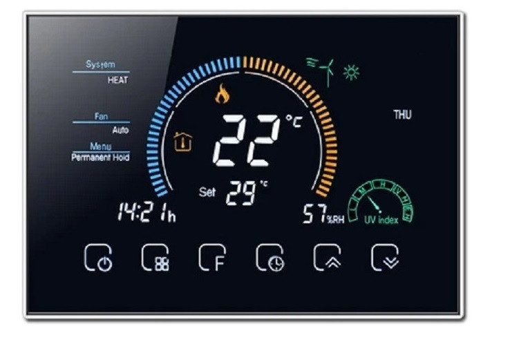 ﺗﺮﻣﻮﺳﺘﺎت ﻓﻦ کوﺋﻞ ﻫﻮﺷﻤﻨﺪ وای فای MOES مدل: WHT-8000-AL