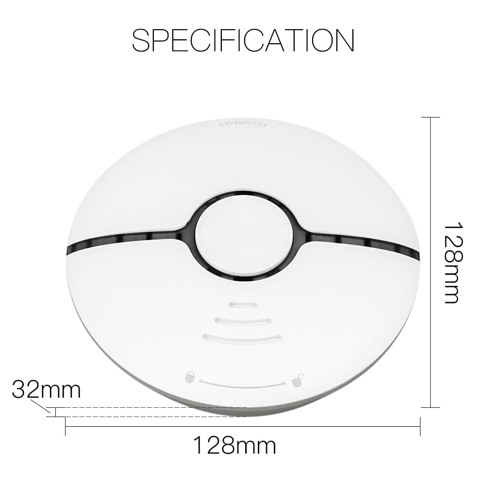 سنسور دود هوشمند وای فای WSS-S-SSD-A-EN برند MOES
