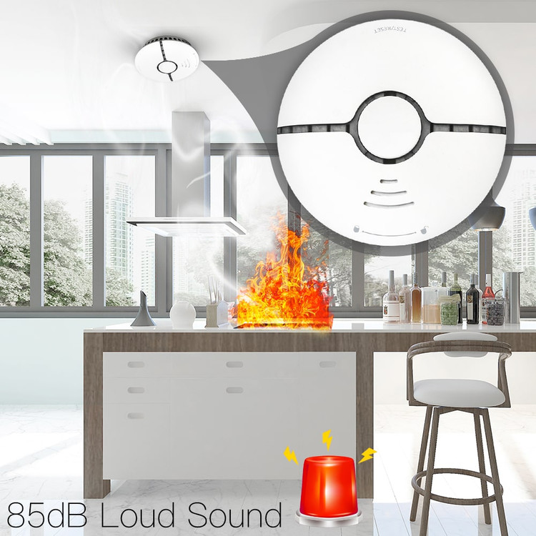 سنسور دود هوشمند وای فای WSS-S-SSD-A-EN برند MOES