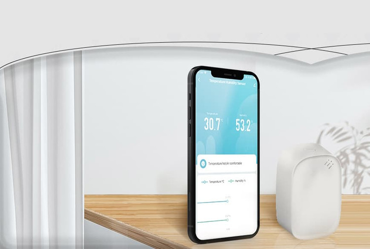 سنسور هوشمند دما و رطوبت زیگبی ZSS-S01-TH برند MOES