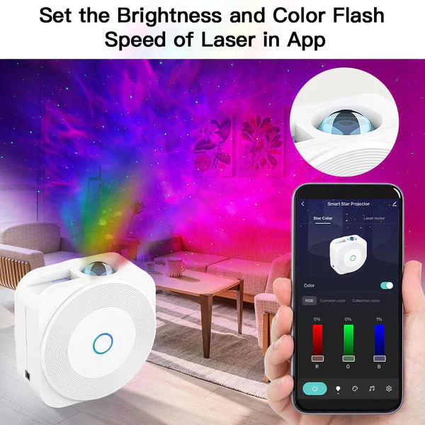 پرژکتور و رقص نور هوشمند کهکشانی و لیزر MOES - Wifi