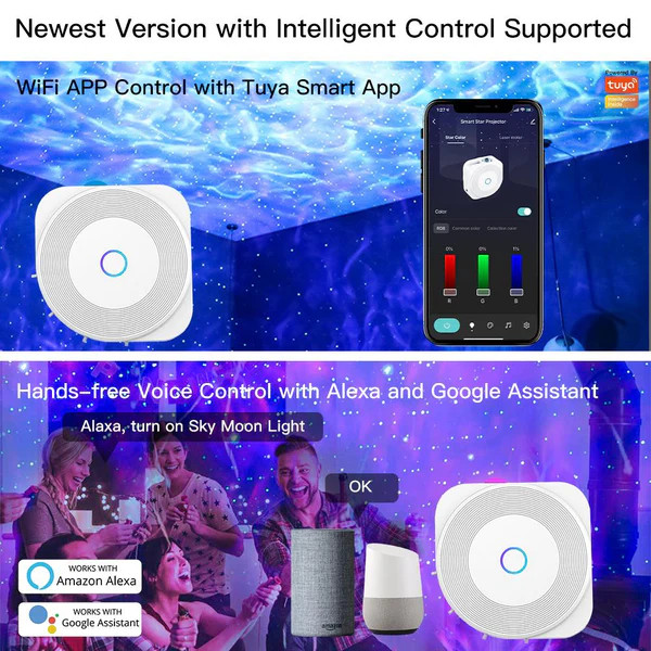 پرژکتور و رقص نور هوشمند کهکشانی و لیزر MOES - Wifi