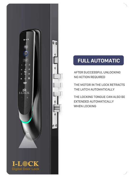 دستگیره هوشمند تشخیص چهره و سنسور حرکتی برند I-LOCK مدل IX4