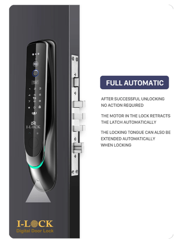 دستگیره هوشمند تشخیص چهره و سنسور حرکتی برند I-LOCK مدل IX4