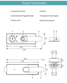 دستگیره هوشمند پارتیشنی _ فرودگاهی بدون دوربین برند I-LOCK مدل P2