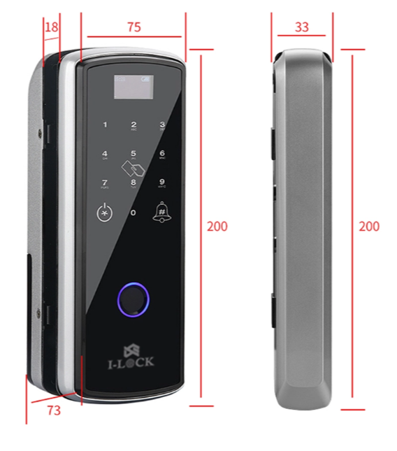 دستگیره هوشمند پارتیشنی برند I-LOCK مدل P1