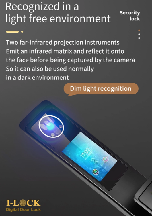 دستگیره تشخیص چهره و سنسور حرکتی هوشمند برند I-LOCK مدل: V5