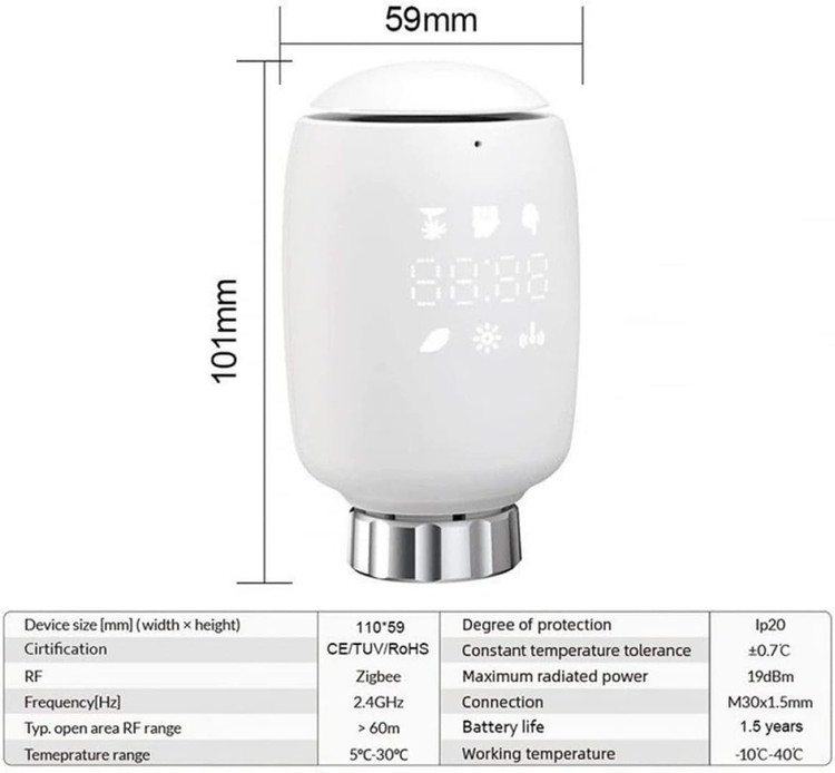 ترموستات شیر رادیاتور هوشمند زیگبی _ MOES