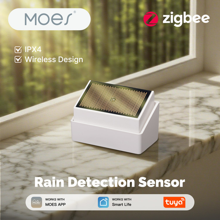 سنسور تشخیص آب باران و نور هوشمند MOES با پروتکل ZIGBEE
